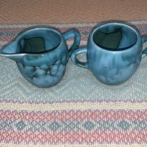 Dryden Arkansas cream and sugar pottery